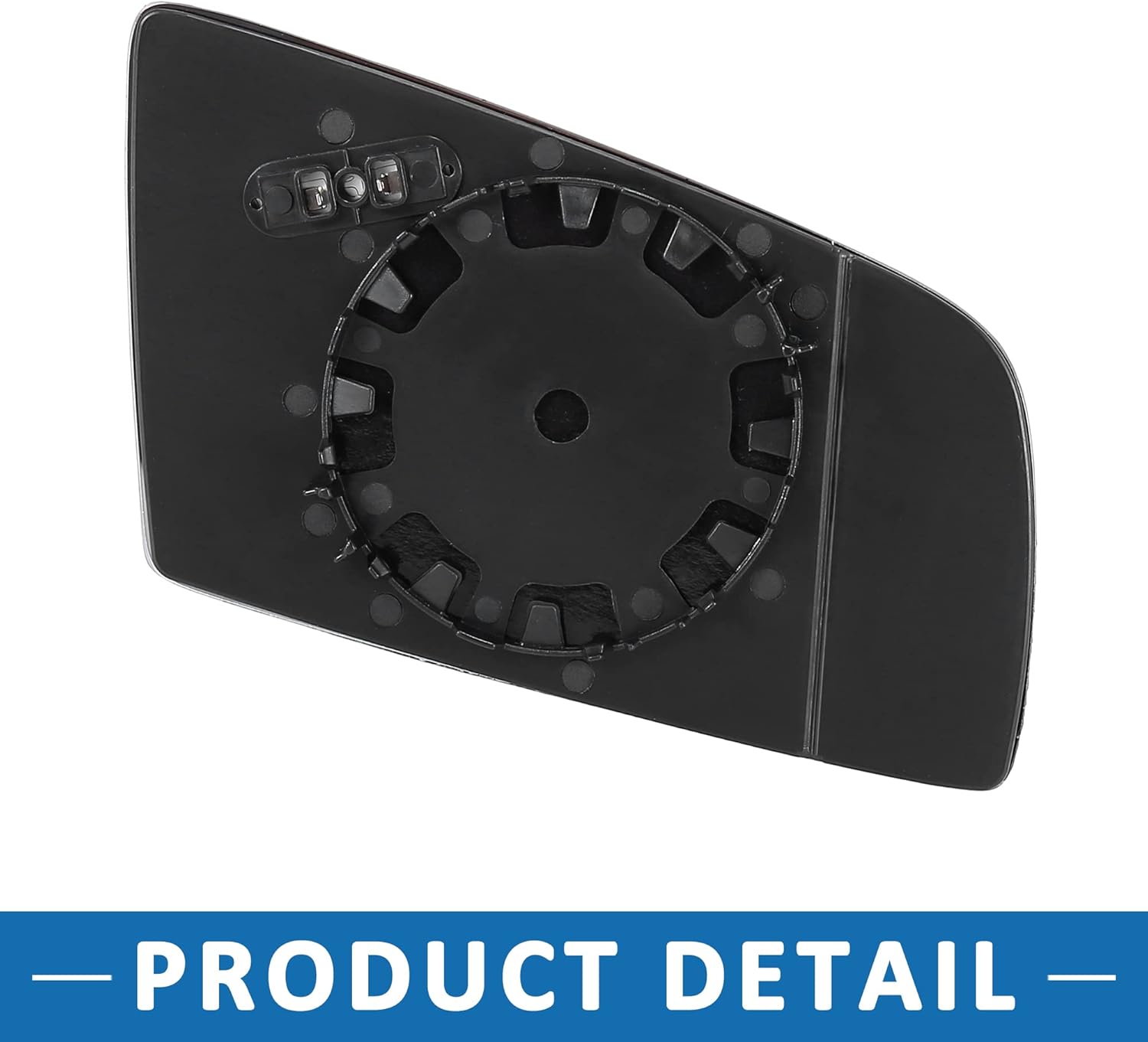 Espejo de coche de repuesto de cristal azul calentado lado izquierdo del conductor con placa de respaldo para BMW 525i 2004-2007