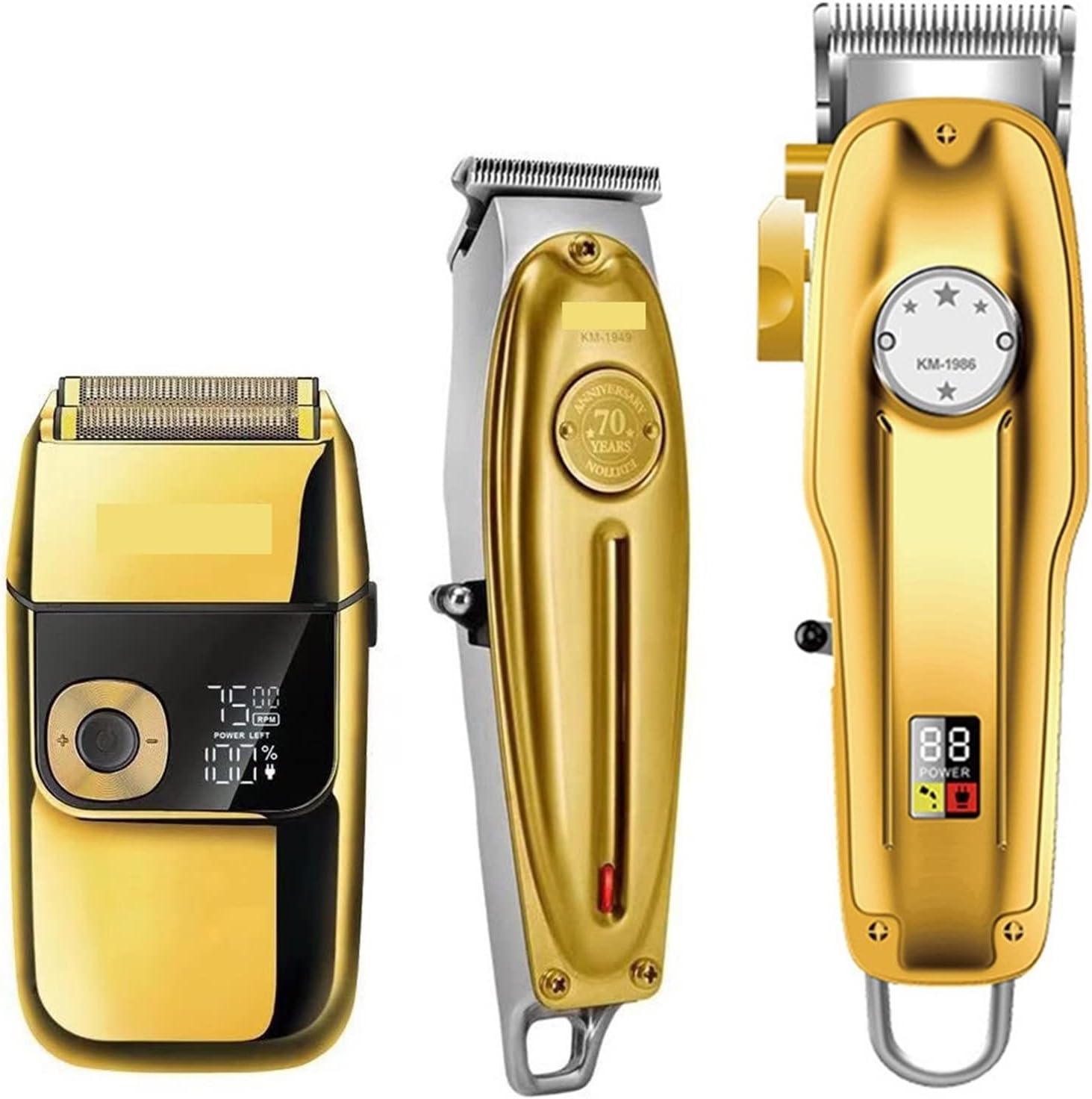 Recortadora de pelo profesional combo eléctrico inalámbrico recortadora barbero barba, máquina de cortar el cabello, kit de oro, cuidado y peinado