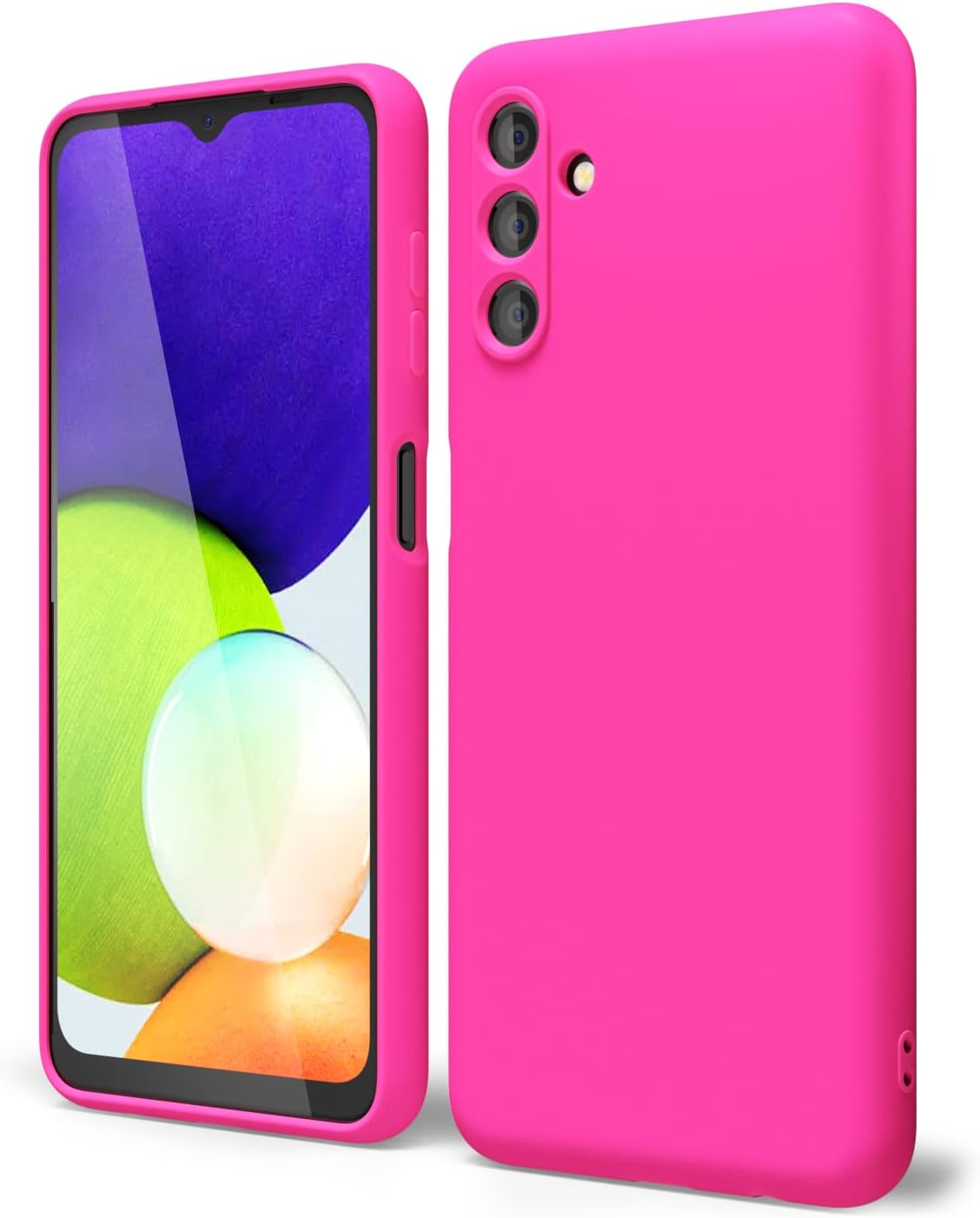 oakxco Funda para teléfono Samsung Galaxy A13 5GA04s, silicona líquida, color sólido brillante fluorescente, goma suave TPU liso gel mate, funda