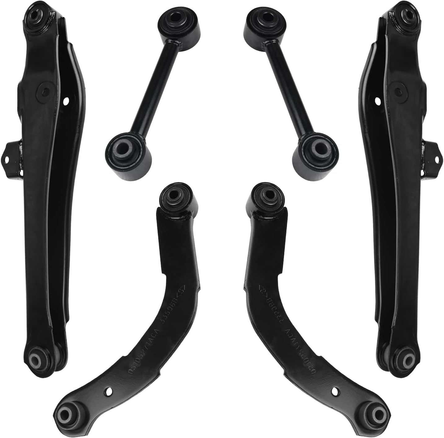 Autoround RK641868 Brazos de control laterales e inferiores superiores traseros y brazos laterales inferiores para Jeep CompassPatriot 2007-2017,