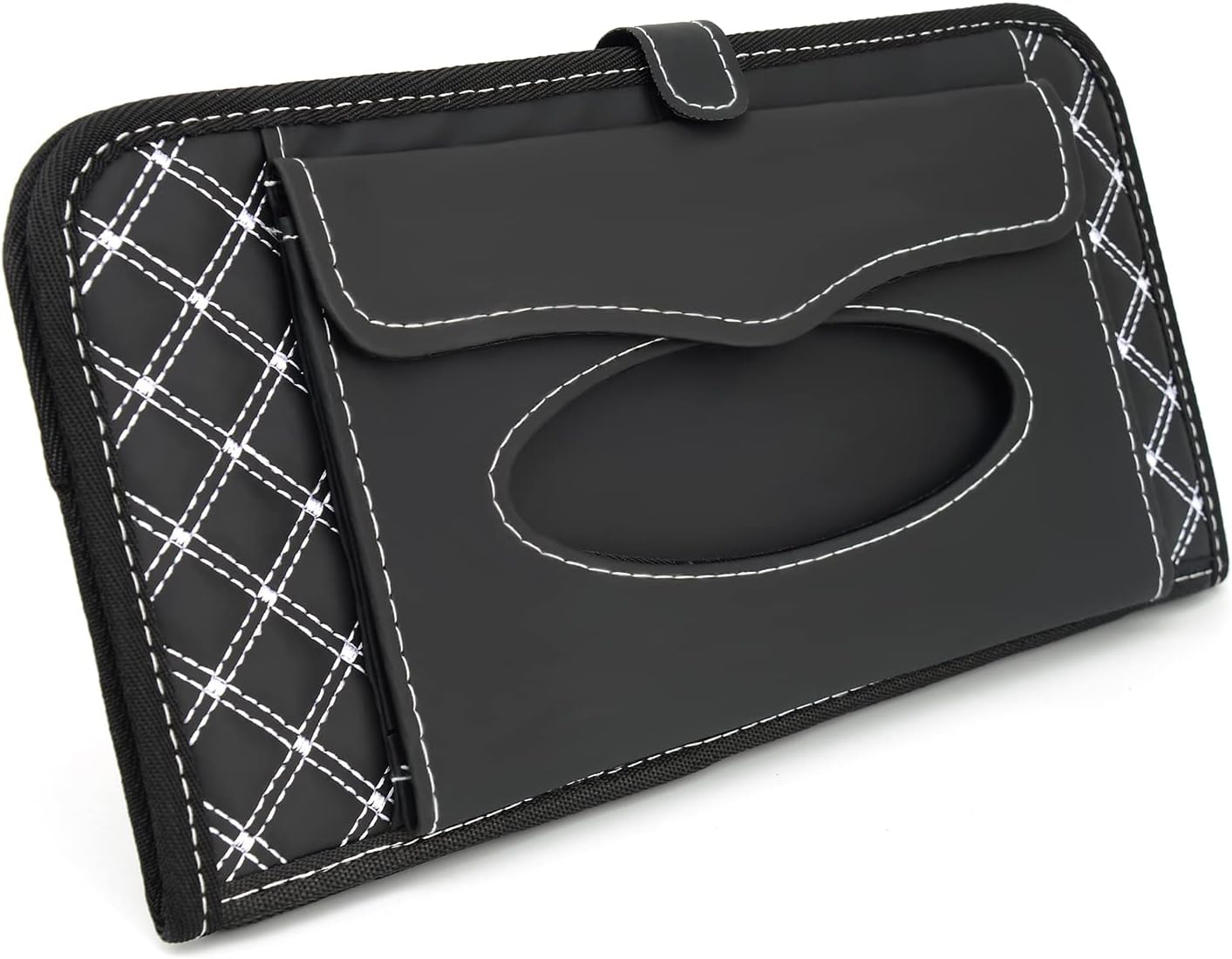 Estuche de almacenamiento para CD de automóvil, organizador de visera solar para automóvil, camioneta, SUV con servilletas gratis, pertenencia
