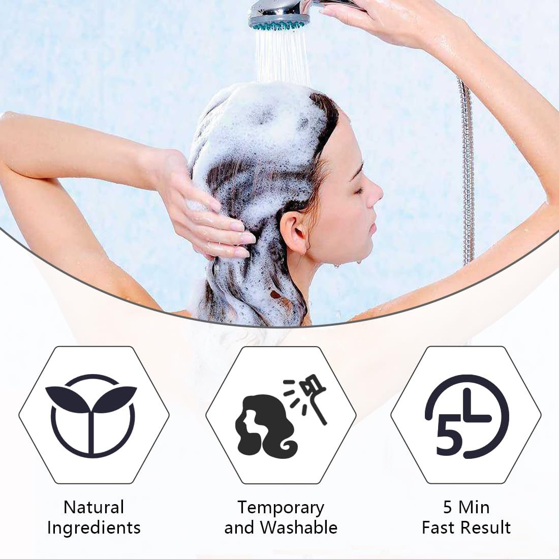 Arcilla de color púrpura de 7.05 onzas para hombres, cera temporal de tinte de color para el cabello para niños y mujeres, arcilla desechable