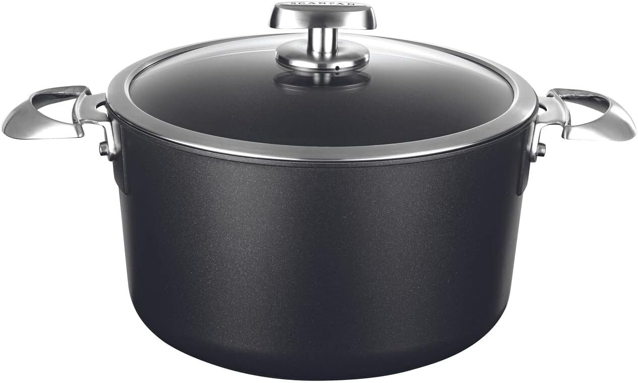 SCANPAN Pro IQ – Horno holandés cubierto de 6.5 cuartos de galón, utensilios de cocina antiadherentes fáciles de usar, aptos para lavavajillas,