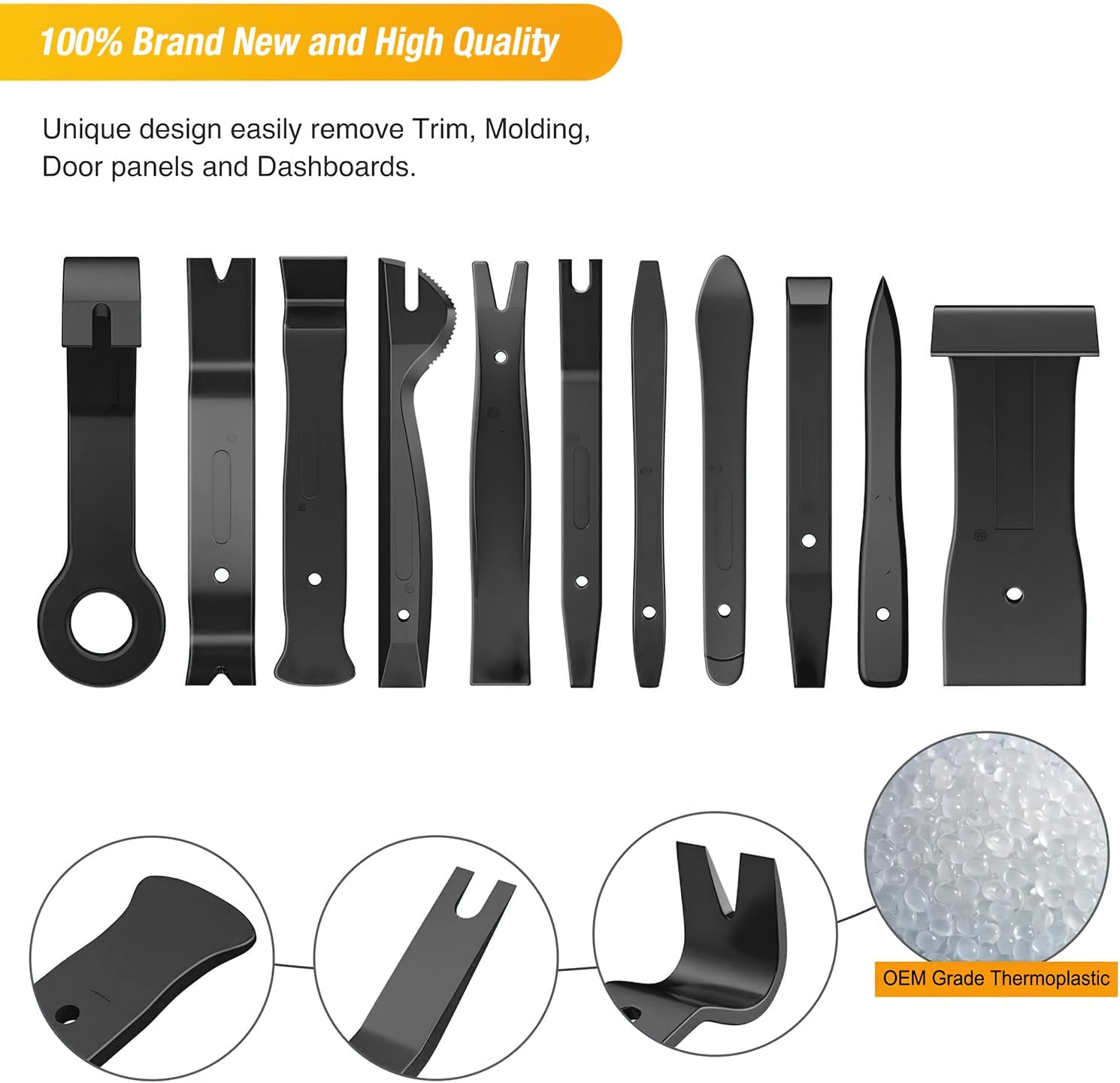 GOOACC Herramienta de extracción de molduras de 40 piezas, herramienta de extracción de terminales automáticos, alicates de clip automático, kit de