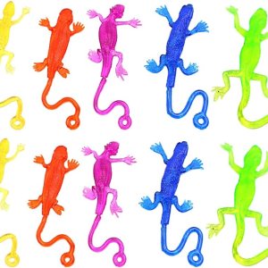 STOBOK Lagarto pegajoso, 24 piezas de juguetes pegajosos divertidos de lagarto de manos pegajosas, figuras de lagarto de gecko, juguetes elásticos STOBOK Lagarto pegajoso, 24 piezas de juguetes pegajosos divertidos de lagarto de manos pegajosas, figuras de lagarto de gecko, juguetes elásticos