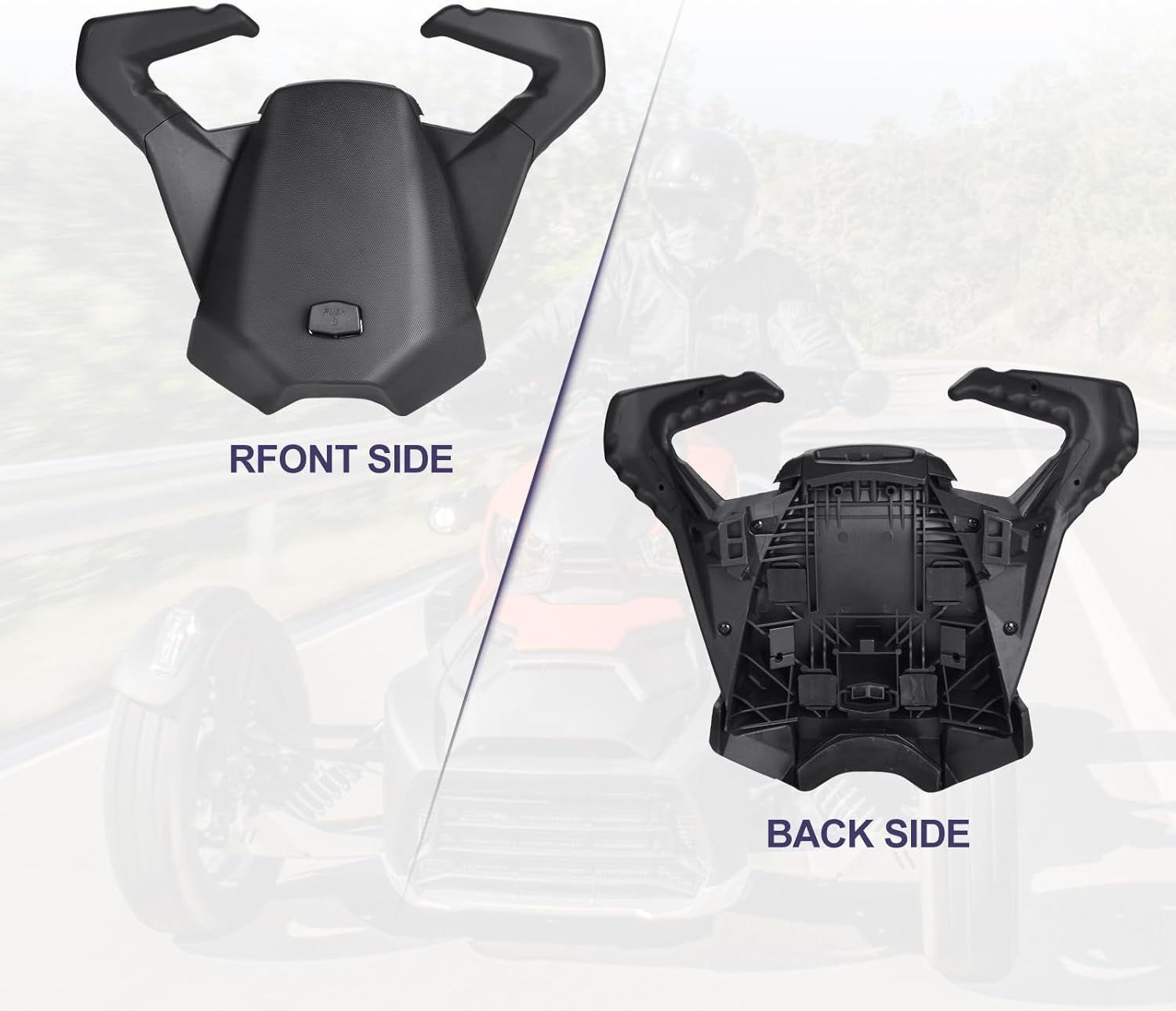 Asiento trasero del pasajero para Ryker, asas de agarre resistente, almohadilla de asiento suave para Can-Am Ryker, Ryker 600  900, Sport, Rally