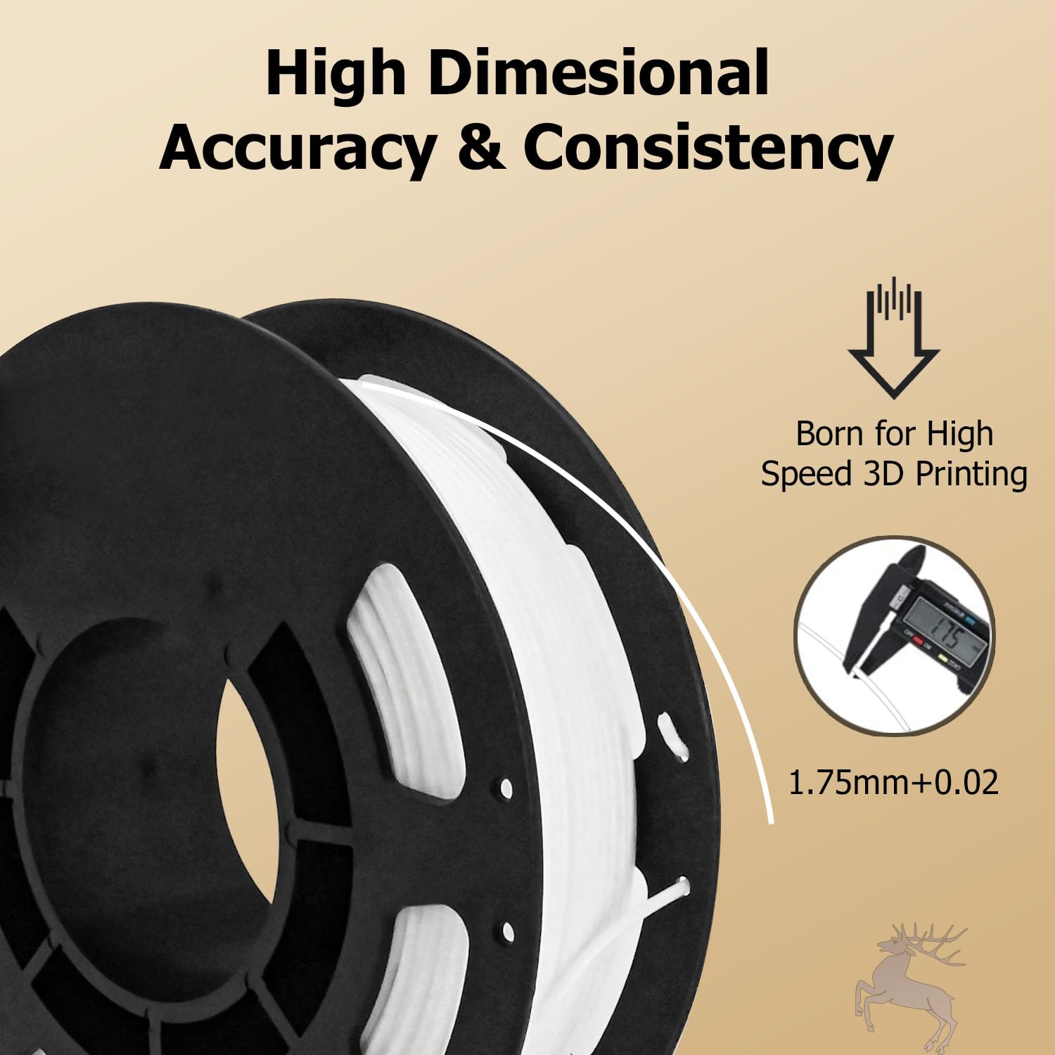 Filamento oficial Creality de alta velocidad para impresora 3D de 0.069 in, 7.05 oz, alto flujo para impresión rápida de 23.622 ins, 7.05 oz de