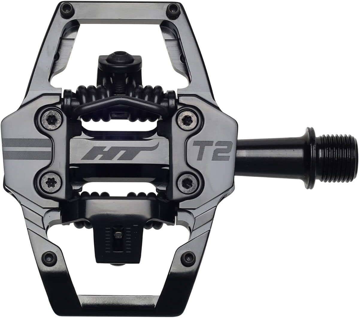 Ht Components Pedales sin clip T2 Stealth Black, talla única