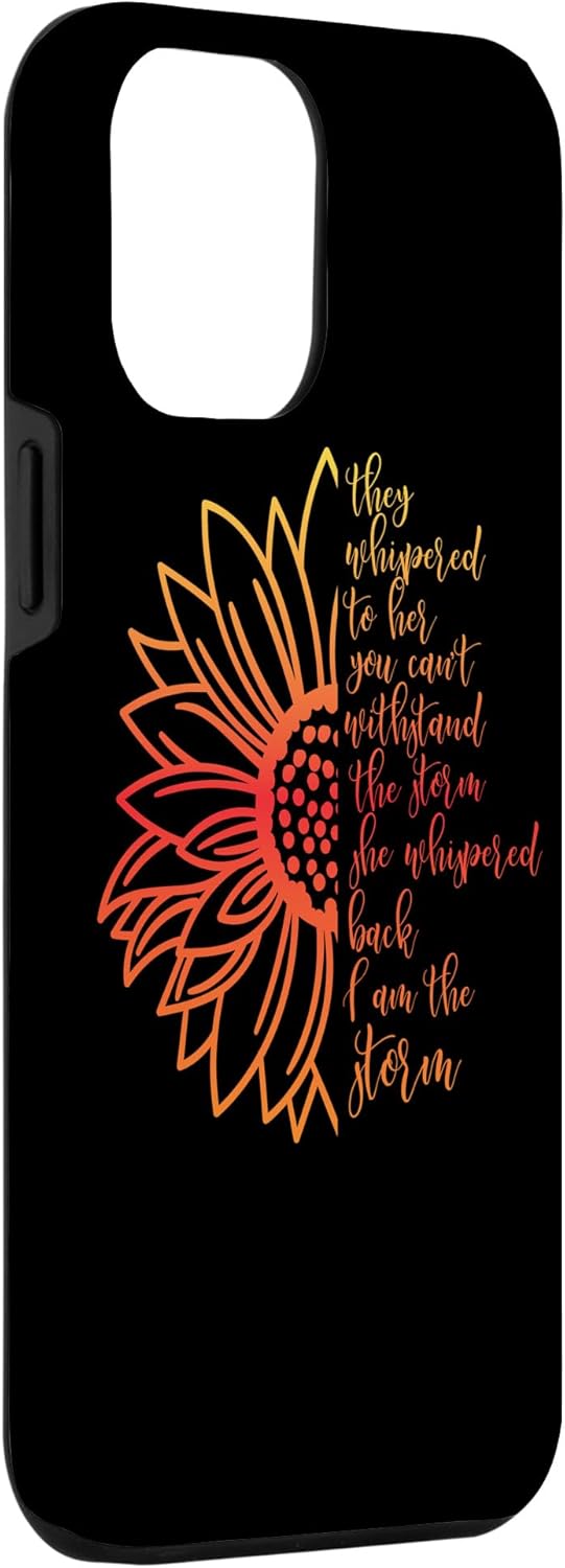 Funda para iPhone 13 Pro Max She Whispered I’m Strong Feminist Girl Woman Power Storm