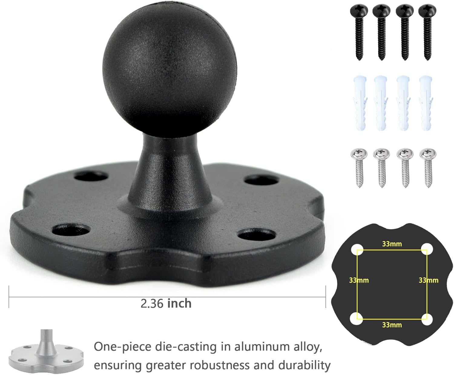 Base de taladro de aluminio resistente para tableta, para tableta de 6.5 a 12.9 pulgadas, iPad ProMini, soporte para iPad ProMini, soporte para iPad