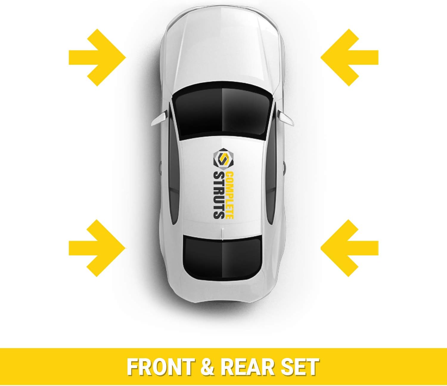 COMPLETESTRUTS – Conjunto completo de puntal delantero y trasero con resortes helicoidales de repuesto para Honda CR-V 2007-2011 – Juego de 4