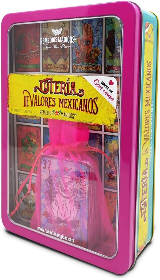 Deluxe Mexican Loteria como se ve en Shark Tank México – Set de bingo mexicano – La forma más divertida de aprender valores y español (Lotería de