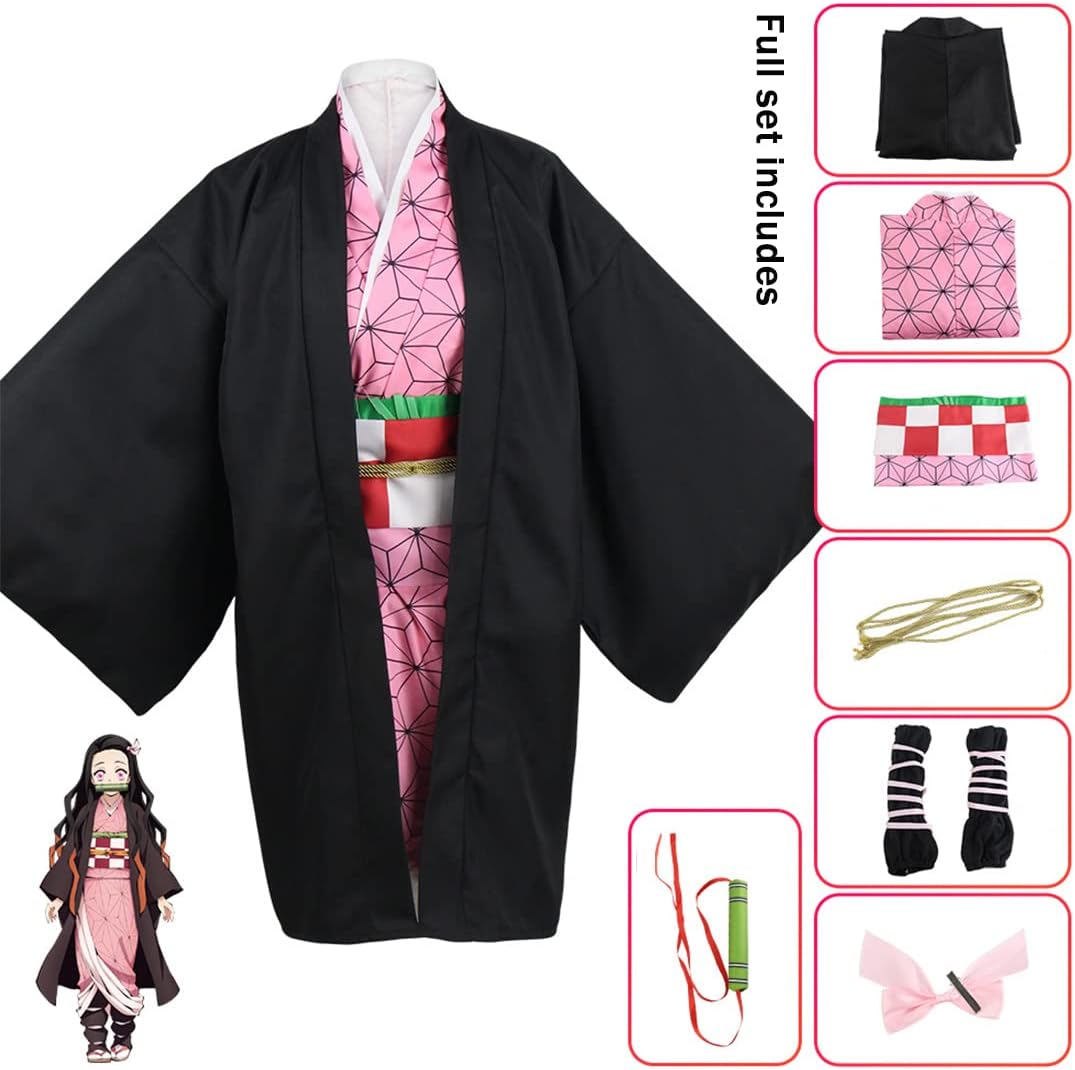 Disfraz de cosplay de anime Shinobu Cosplay Nezuko Cosplay para niños y niñas