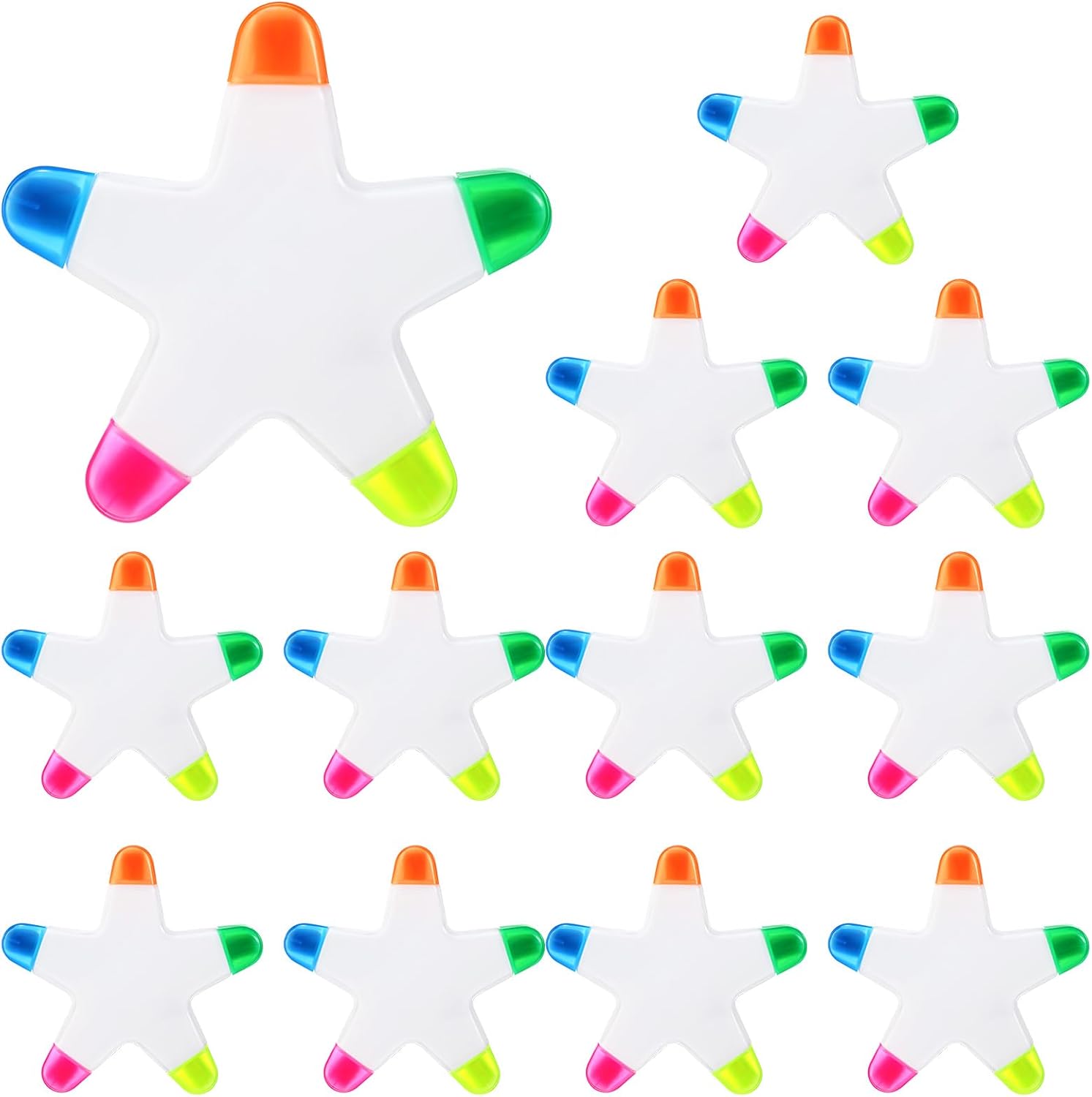 12 rotuladores de estrellas a granel, colores surtidos, creativos, con forma de estrella, acuarela, rotuladores de estrellas, bolígrafos