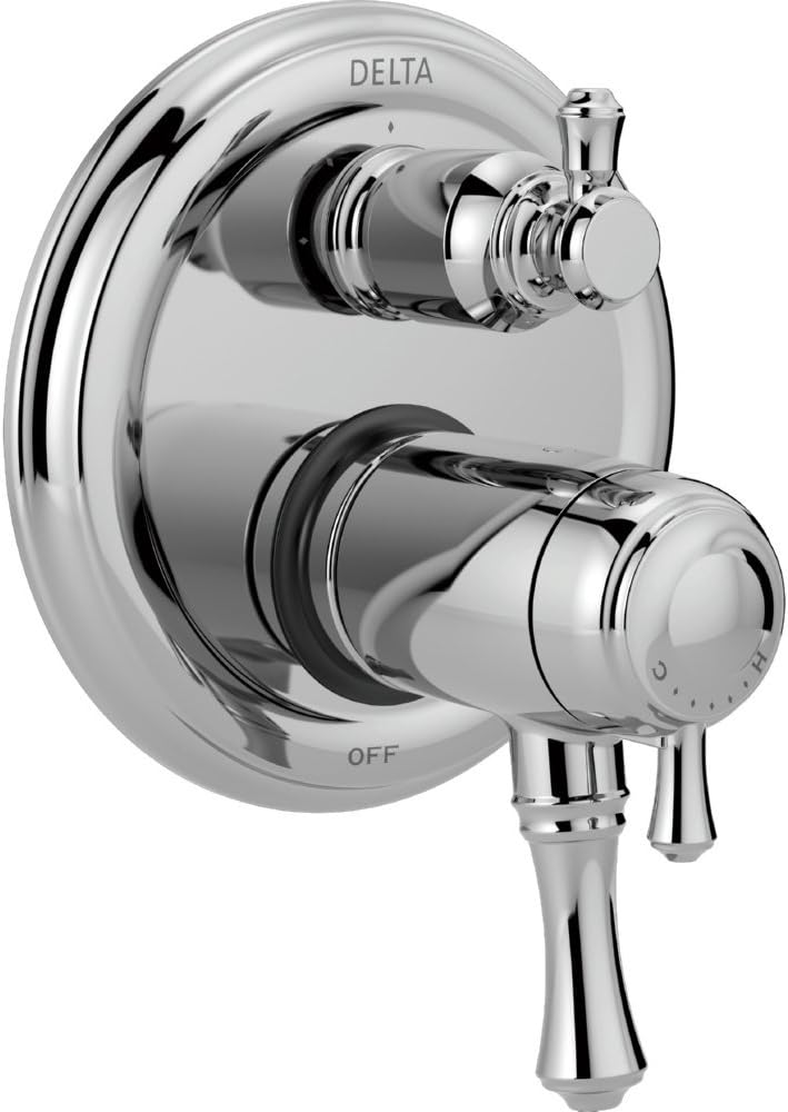 DELTA FAUCET T27T897, cromo Cassidy tradicional TempAssure serie 17T ajuste de válvula con desviador integrado de 3 ajustes