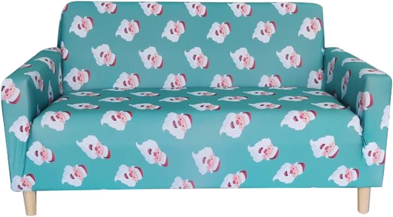 JABSY Funda de sofá estampada de lana elástica, paquete completo, funda de sofá antideslizante con reposabrazos (color  E, tamaño 2 plazas)