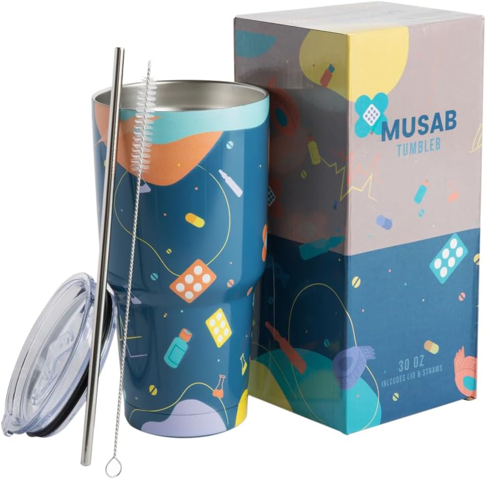 Regalos de enfermera con aislamiento de acero inoxidable de 30 onzas para mujeres, hombres, regalos de enfermera, regalos de agradecimiento a