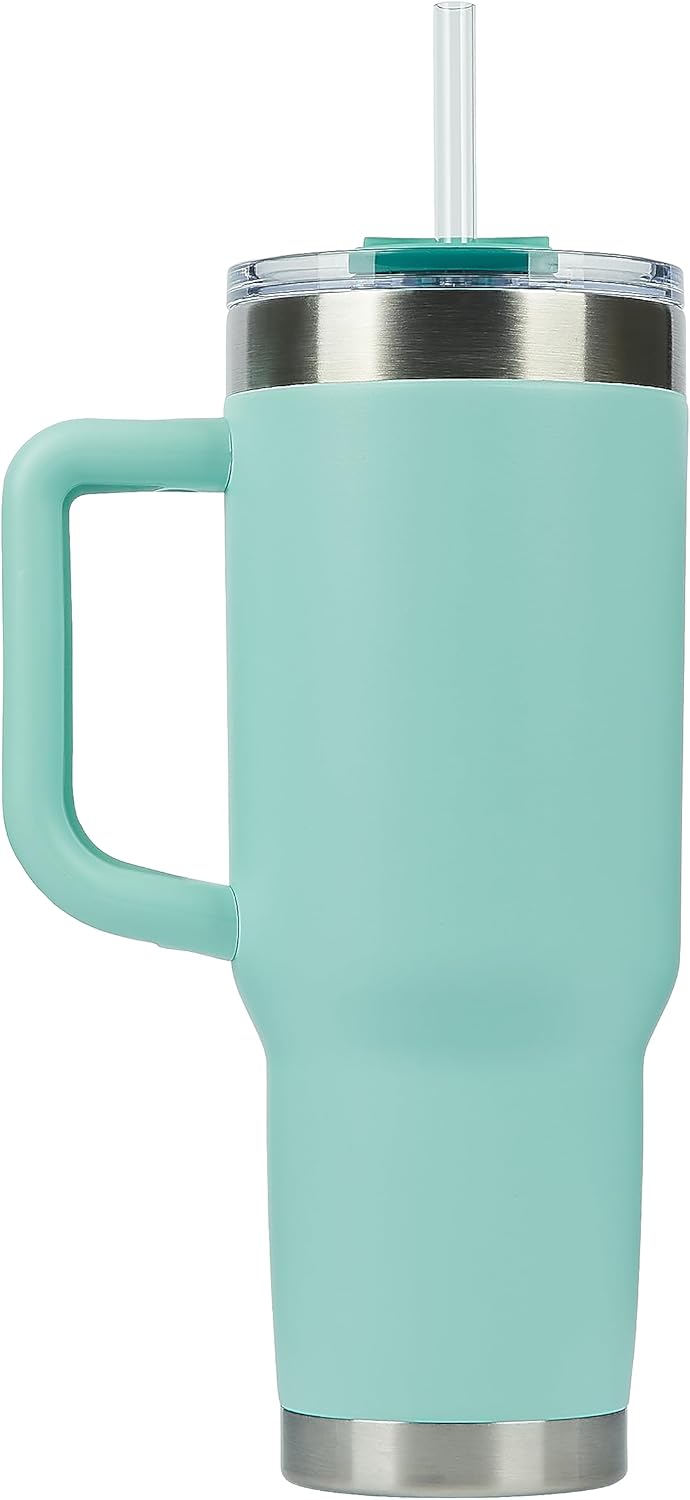 Pelican Hydration Pelican Porter – Vaso aislado al vacío de 40 onzas, acero inoxidable reciclado de doble pared de viaje con doble tapa, taza de