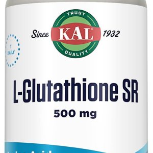KAL L-glutatión SR, suplemento de glutatión reducido, suplemento antioxidante de alta absorción, verificado en laboratorio, 30 porciones, 30 KAL L-glutatión SR, suplemento de glutatión reducido, suplemento antioxidante de alta absorción, verificado en laboratorio, 30 porciones, 30