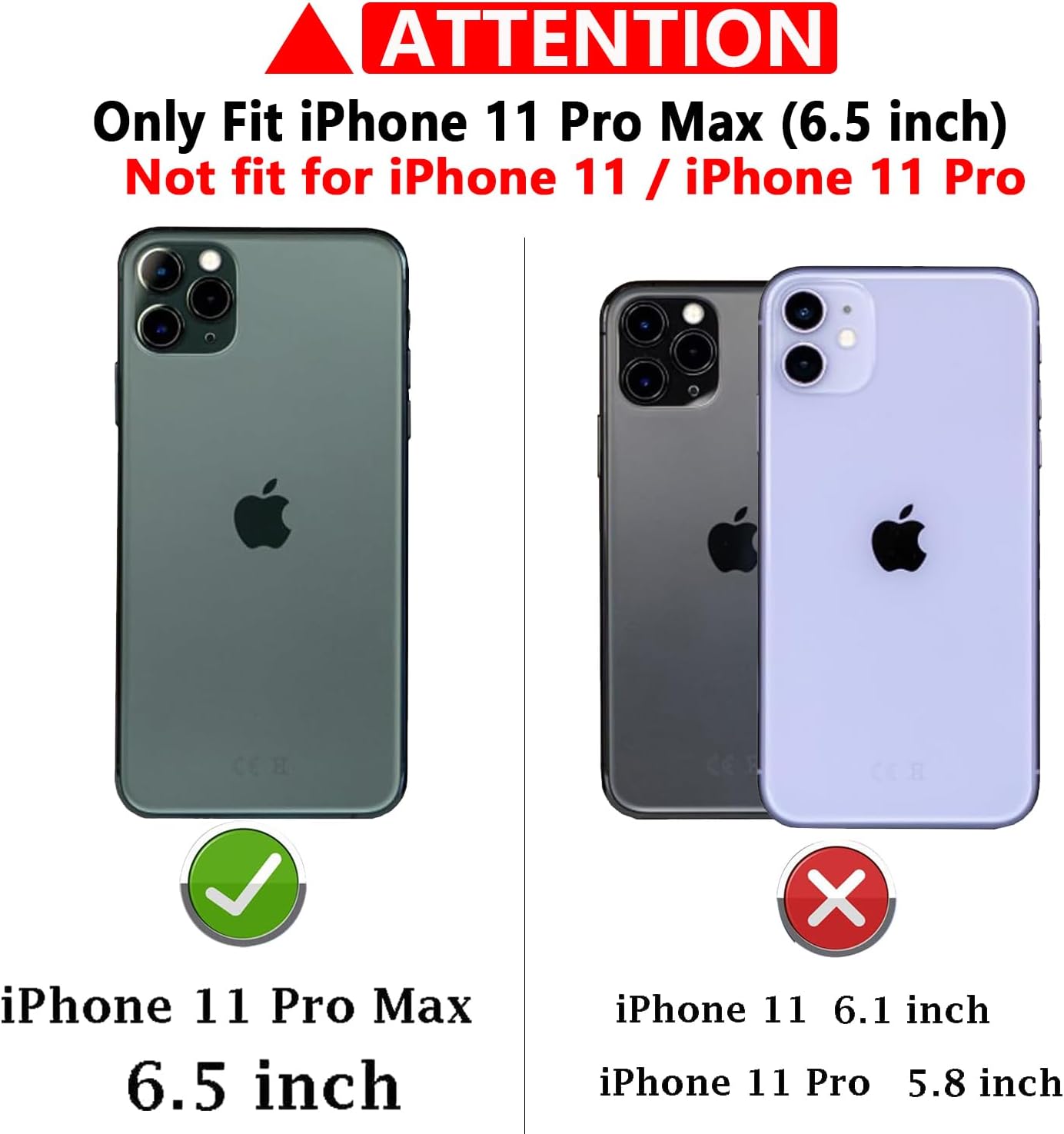 Funda para iPhone 11 Pro Max con cubierta deslizante para cámara + protector de pantalla HD, soporte de anillo giratorio de grado militar a prueba