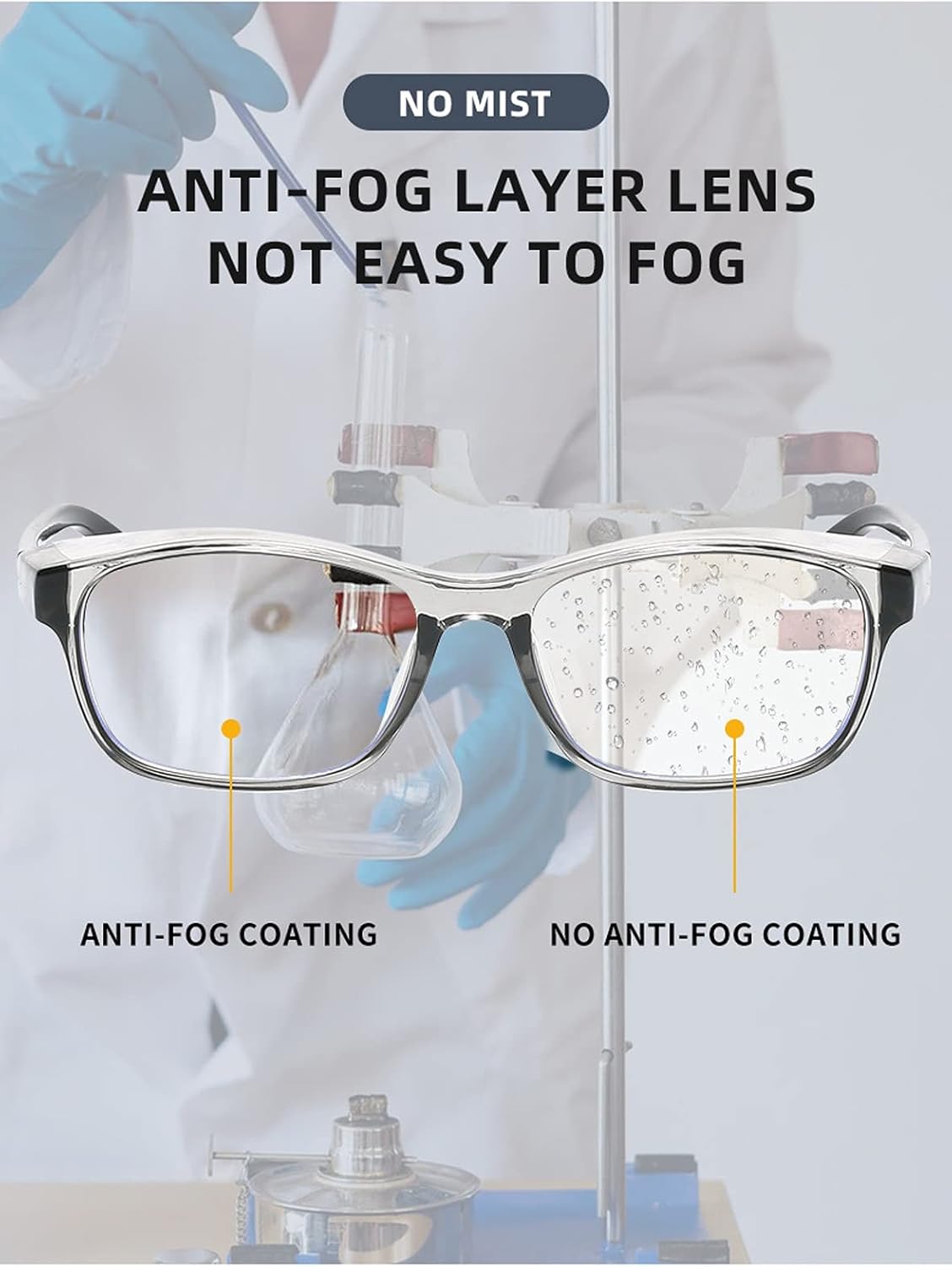 JQAM Lentes de seguridad antisaliva para niños, antipolen, protección UV, de silicona, para niños y niñas (color rojo)