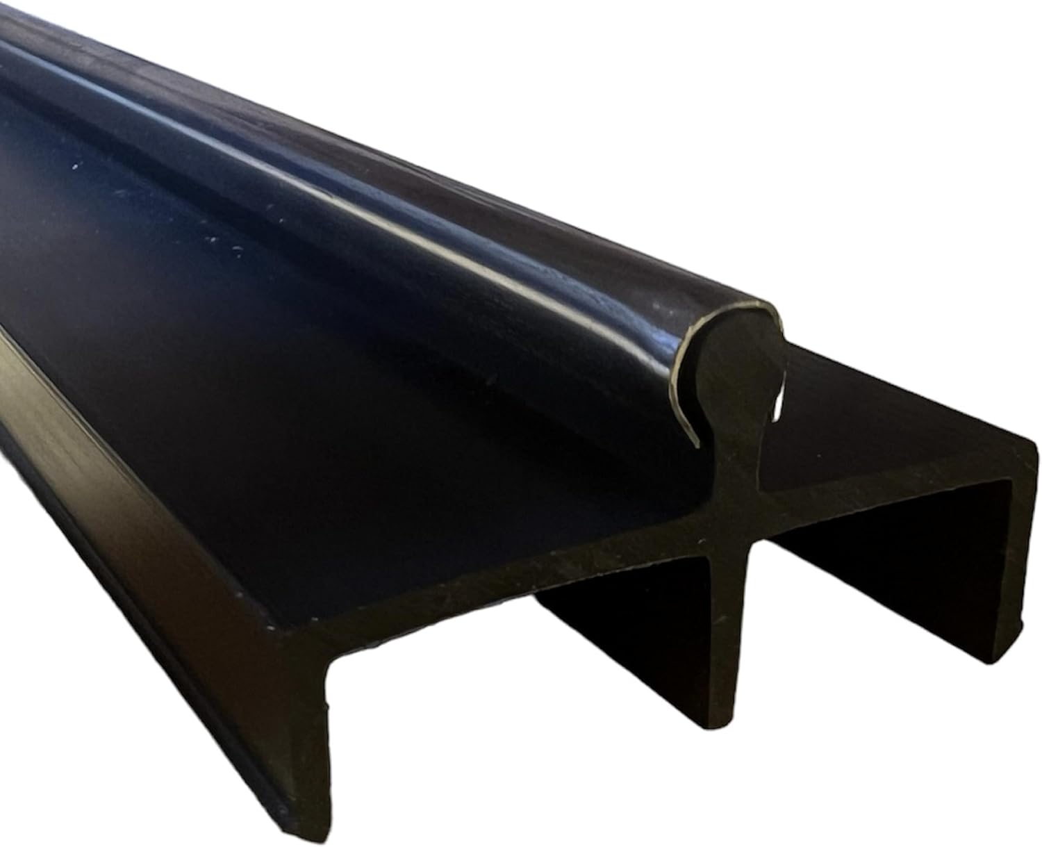 KC Hardware – Riel de puerta corrediza de vinilo de alta calidad, riel de puerta corredera de vidrio ideal con cubierta de acero inoxidable que