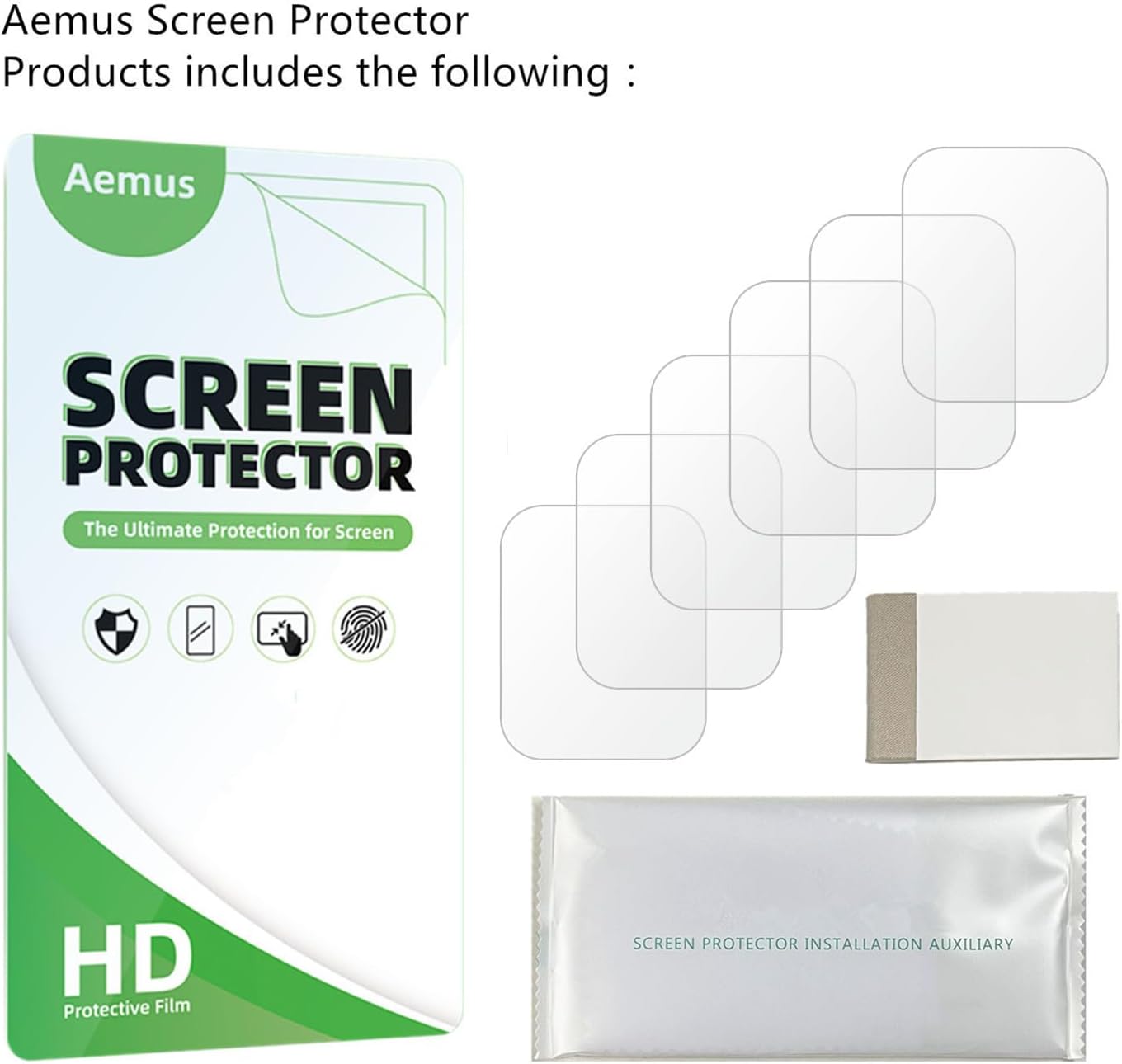 Aemus Protector de pantalla compatible con Amazfit Bip 5 Unity (6 unidades) Reloj inteligente flexible cobertura completa película de TPU