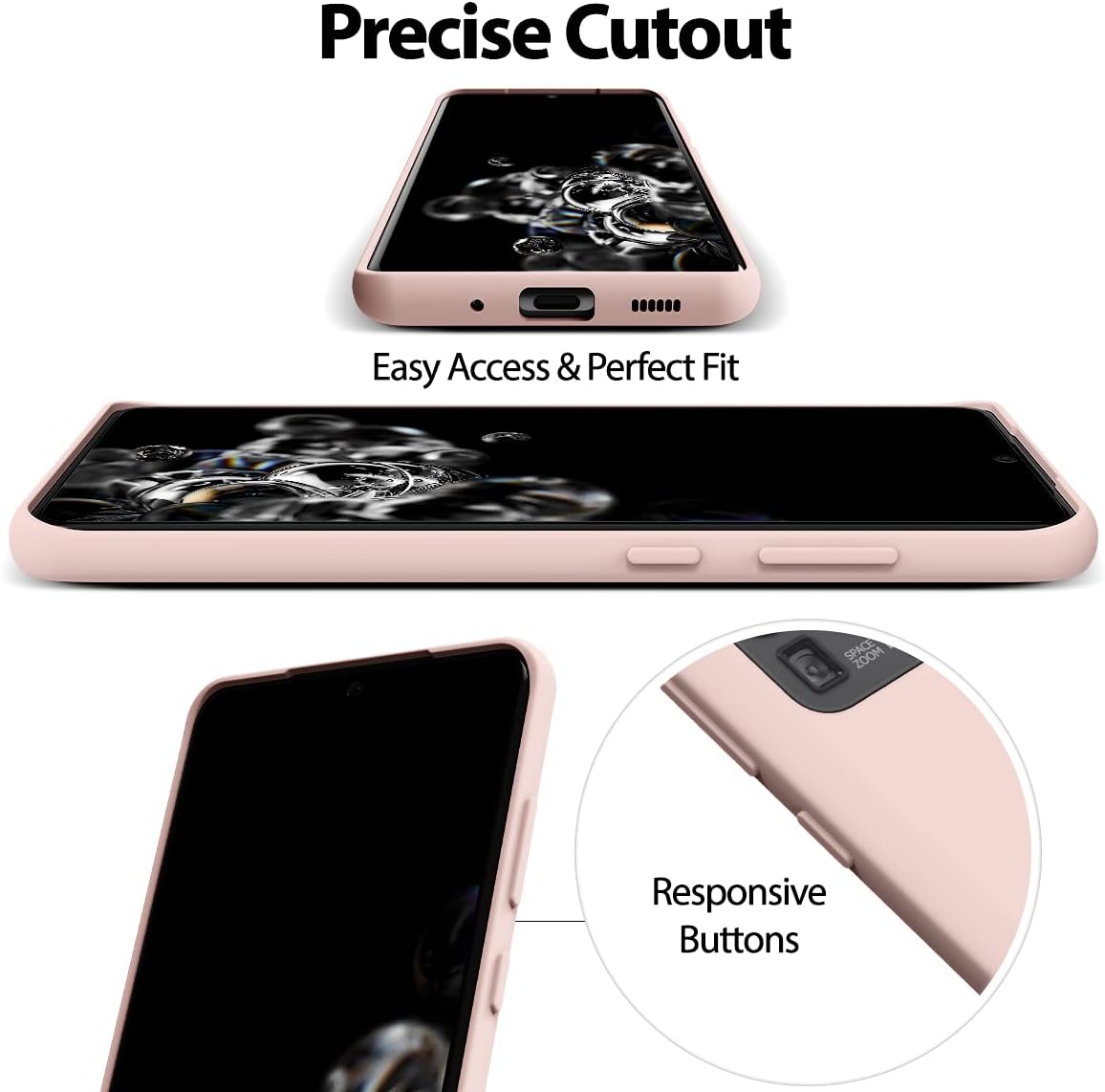 GOOSPERY Funda de silicona líquida para Galaxy S20 Ultra (2020), suave al tacto, protección de cuerpo completo, a prueba de golpes, con forro de