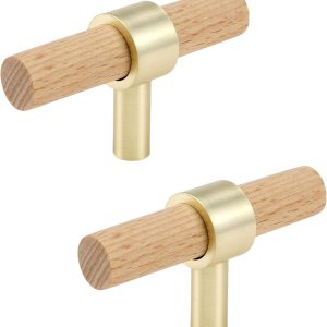 2 pomos de madera de haya para gabinetes, muebles, armarios, armarios, cajones, tiradores de madera marrón oscuro con tornillo para cocina, 2 pomos de madera de haya para gabinetes, muebles, armarios, armarios, cajones, tiradores de madera marrón oscuro con tornillo para cocina,