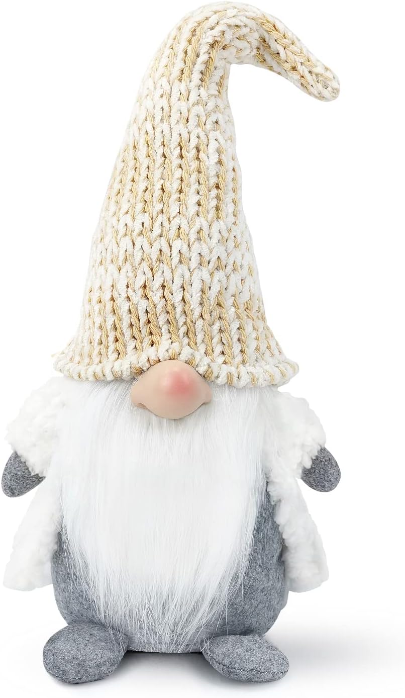 1 pieza de decoración de gnomo de Navidad de 13.5 pulgadas, Tomte escandinavo hecho a mano, Día de Acción de Gracias, mesa para el hogar, color