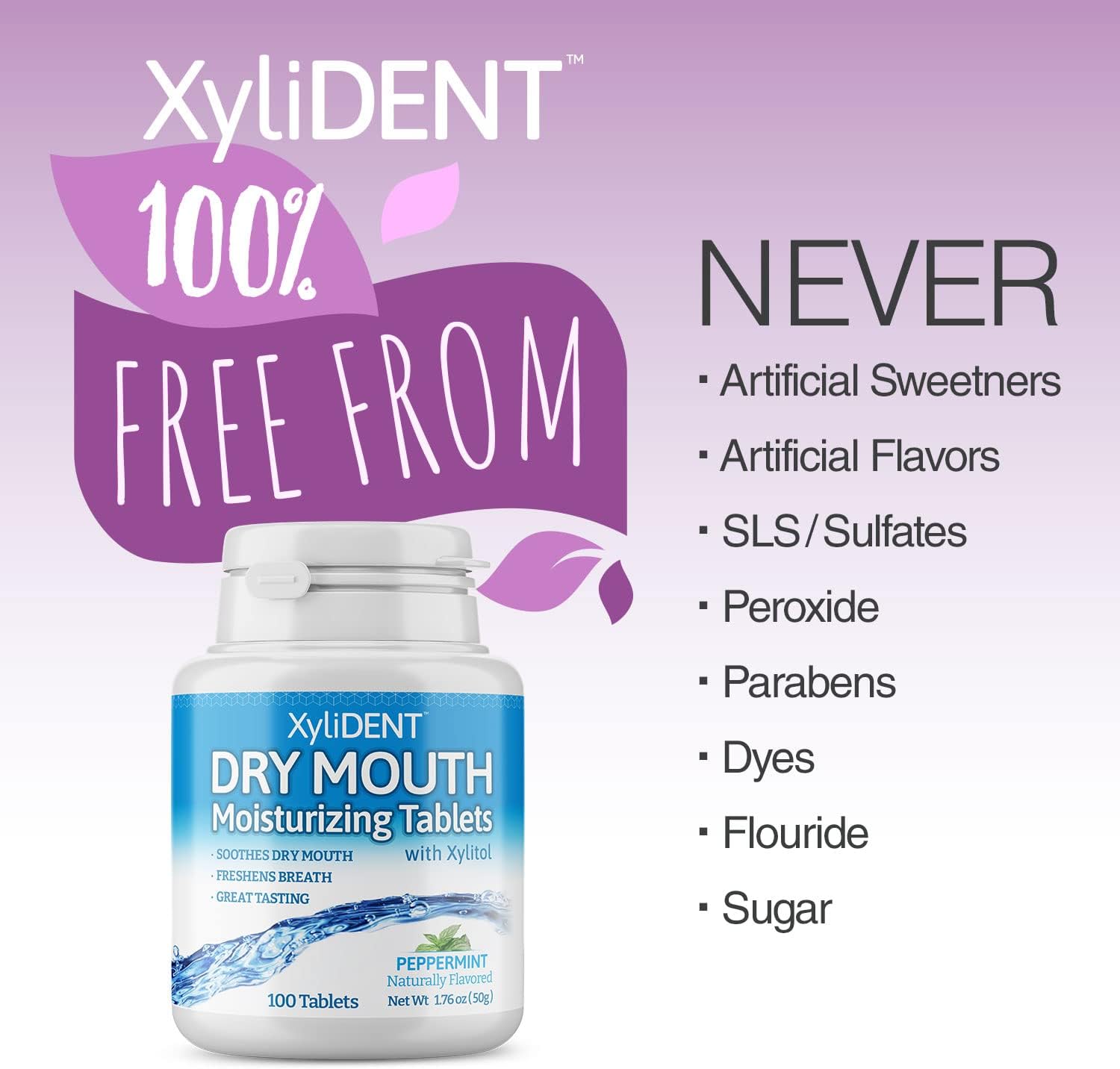 Nature’s Stance XyliDENT – Tabletas de xilitol para alivio de la boca seca, estimula la saliva, refresca el aliento, reduce la producción de ácido,