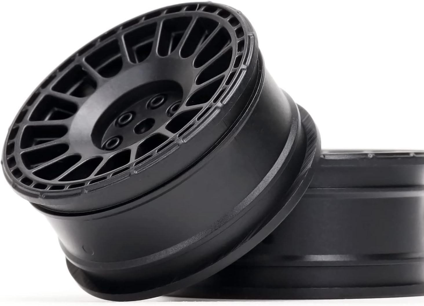4 neumáticos de goma de grano de automóvil RC de 2.953in y llantas de plástico para 110 RC en carretera Drift Racing Car Tamiya Sakura Traxxas HPI