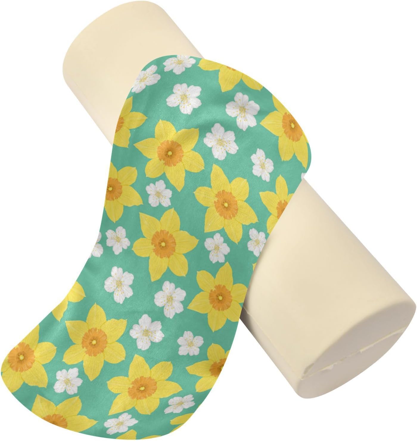 FRODOTGV Daffodil Flower Bolster Pillow Yoga Neck Roll Pillows for Sleeping 17 Round Pillow Insert Cylinder Throw Pillows Cylinder Pillow Covers with