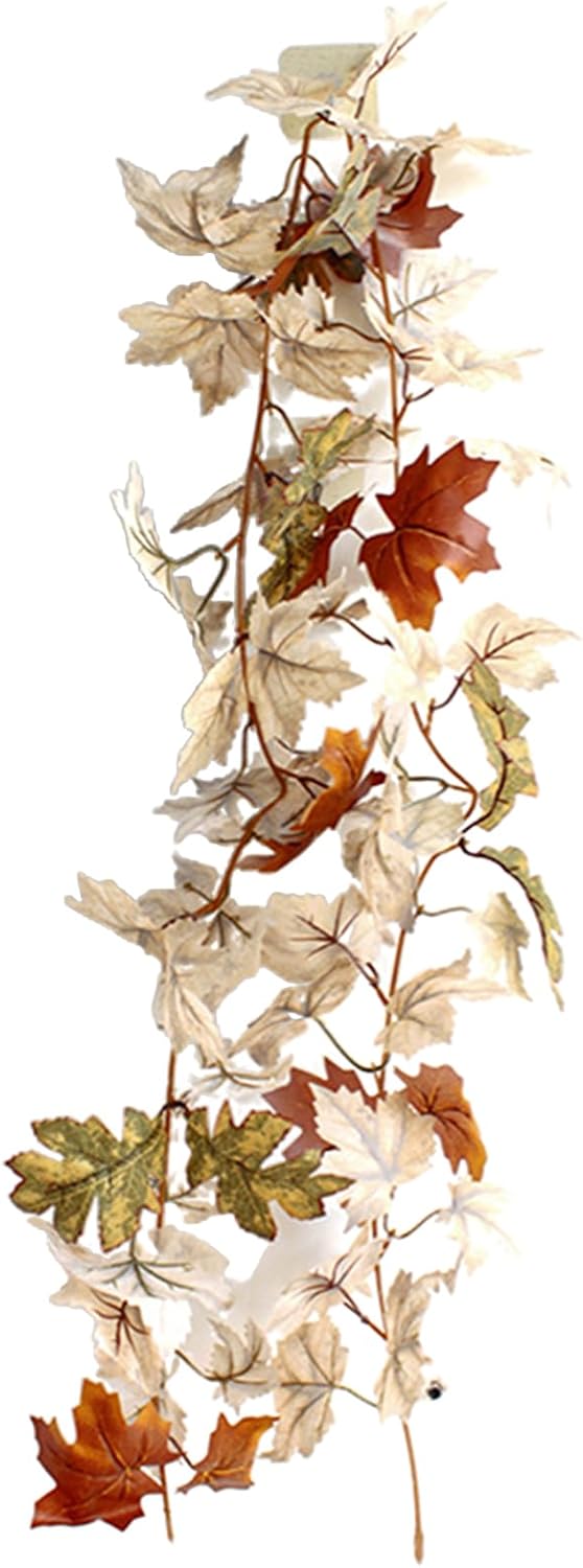 Guirnalda de otoño de 5.6 pies, hojas de arce, calabazas, bayas, guirnalda de hojas de otoño para el hogar, decoración de mesas de otoño, decoración