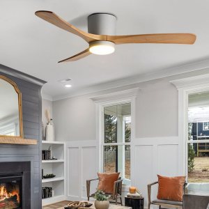 IBalody Ventilador de techo nórdico de 36 pulgadas para interiores, 12 W, luces LED regulables, luces de ventilador para sala de estar, comedor, IBalody Ventilador de techo nórdico de 36 pulgadas para interiores, 12 W, luces LED regulables, luces de ventilador para sala de estar, comedor,