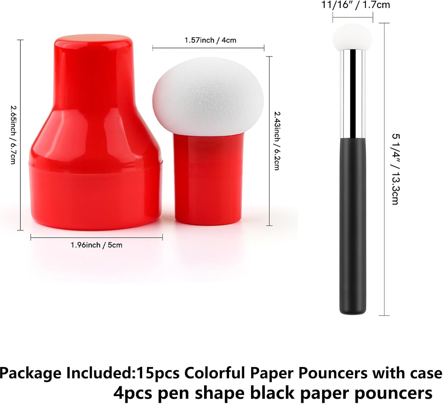 Juego de 23 aplicadores de tinta con estuches de almacenamiento, punteros de papel para aplicación directa de tinta en proyectos de manualidades