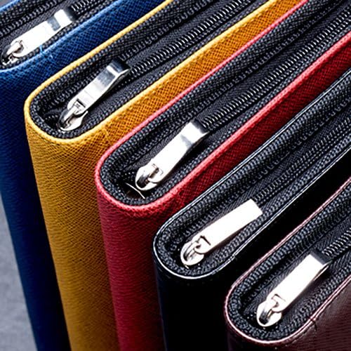 ZZ Lighting Planificador de negocios profesional con cremallera ejecutiva con cremallera de 6 anillas, organizador de paquetes con bolsa de papel de