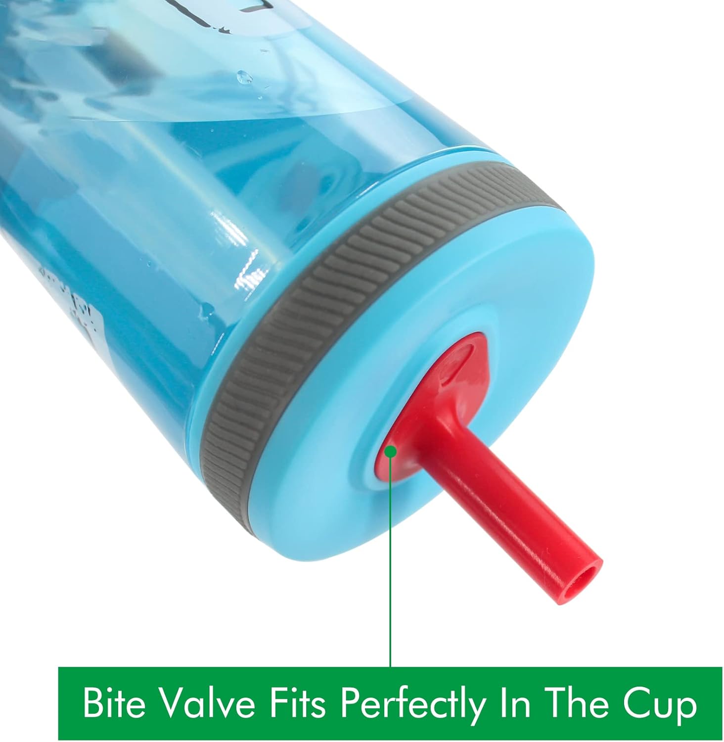 KLOWOAH Pajitas de repuesto compatibles con botella de agua Zak de 15 onzas, sin BPA y duradera, popote reutilizable con cepillo de limpieza (azul,