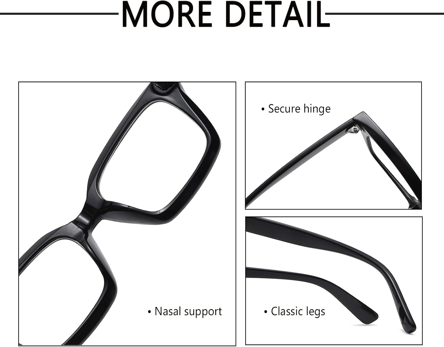 Gafas de bloqueo de luz azul para mujer, con marco grueso clásico, para hombre