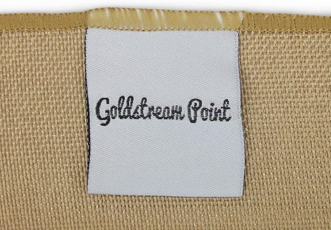 Goldstream Point Mantel rectangular de yute sintético de yute sintético de 90 x 132 pulgadas, color marrón natural