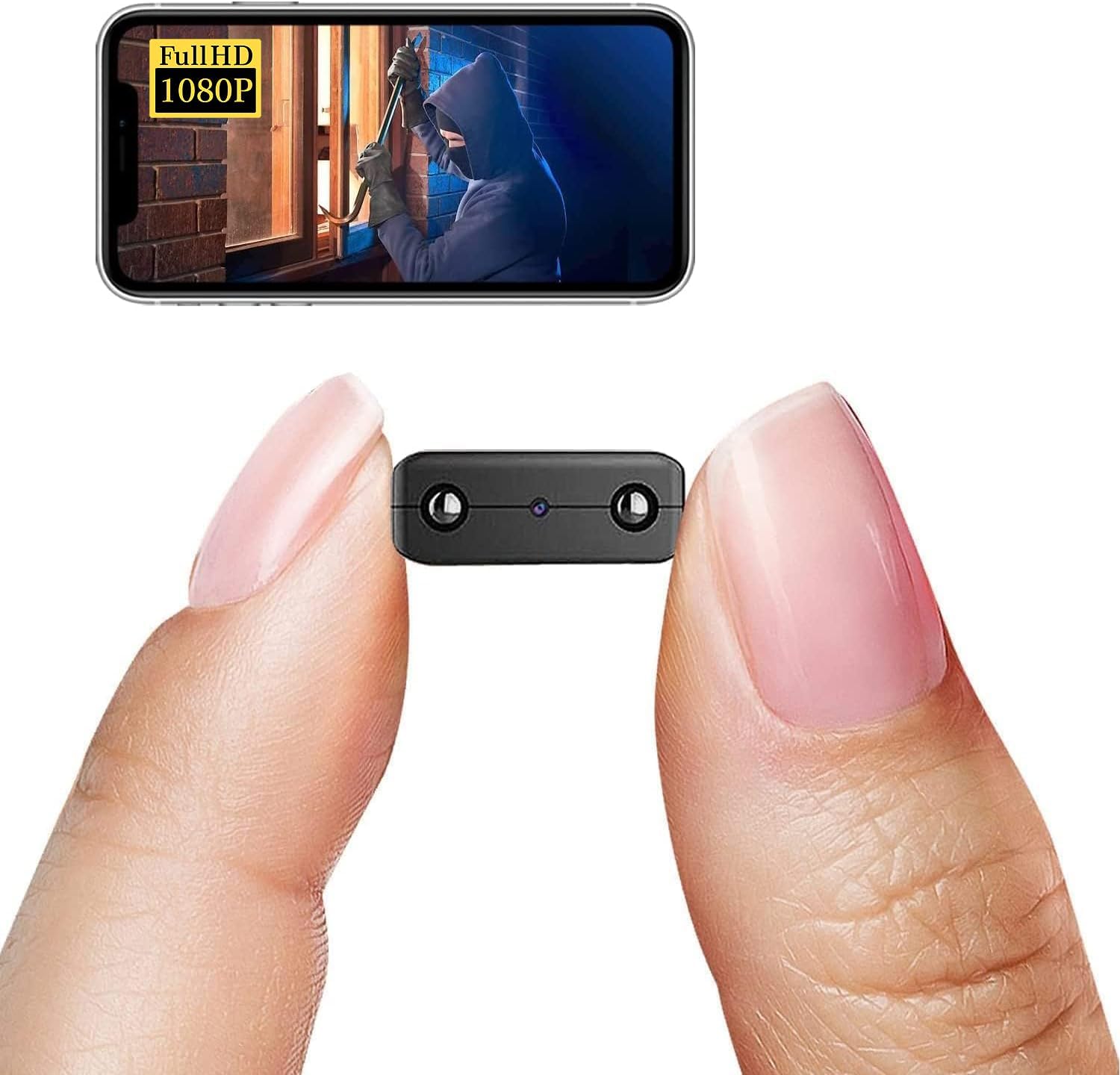 Cámara espía más pequeña, detector de cámara oculta, cámara de seguridad WiFi inalámbrica HD1080P, cámara de niñera, monitor de bebé con visión