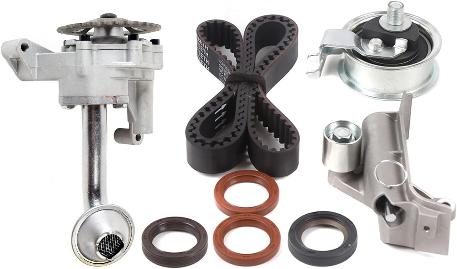Mplus Kit de correa de distribución con bomba de aceite para Audi, para Volkswagen, TT 1.8L 1781CC l4 GAS DOHC Turbocharged, TT Quattro, 2000-2006