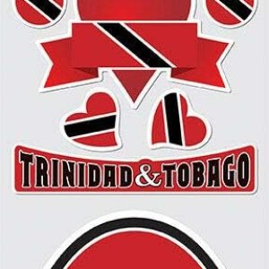 Trinidad y Tobago – Juego de 10 pegatinas de bandera para coche, bicicleta, portátil Trinidad y Tobago – Juego de 10 pegatinas de bandera para coche, bicicleta, portátil