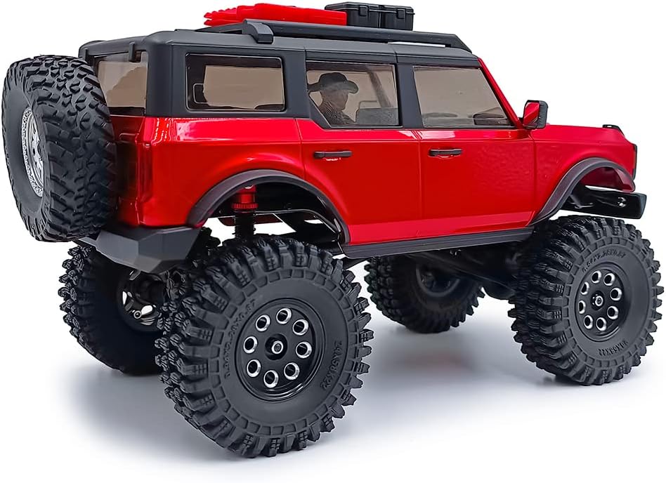 4 neumáticos 1.0 para terreno de barro de goma suave de 2.283 in para 118 Tra-xxa Trx4m 124 Axial SCX24 RC Crawler Car, B