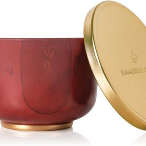 Thymes Lata de vela vertida de sidra a fuego lento con tapa dorada, vela perfumada con un cálido aroma a manzana, fragancia de lujo para el hogar, Thymes Lata de vela vertida de sidra a fuego lento con tapa dorada, vela perfumada con un cálido aroma a manzana, fragancia de lujo para el hogar,