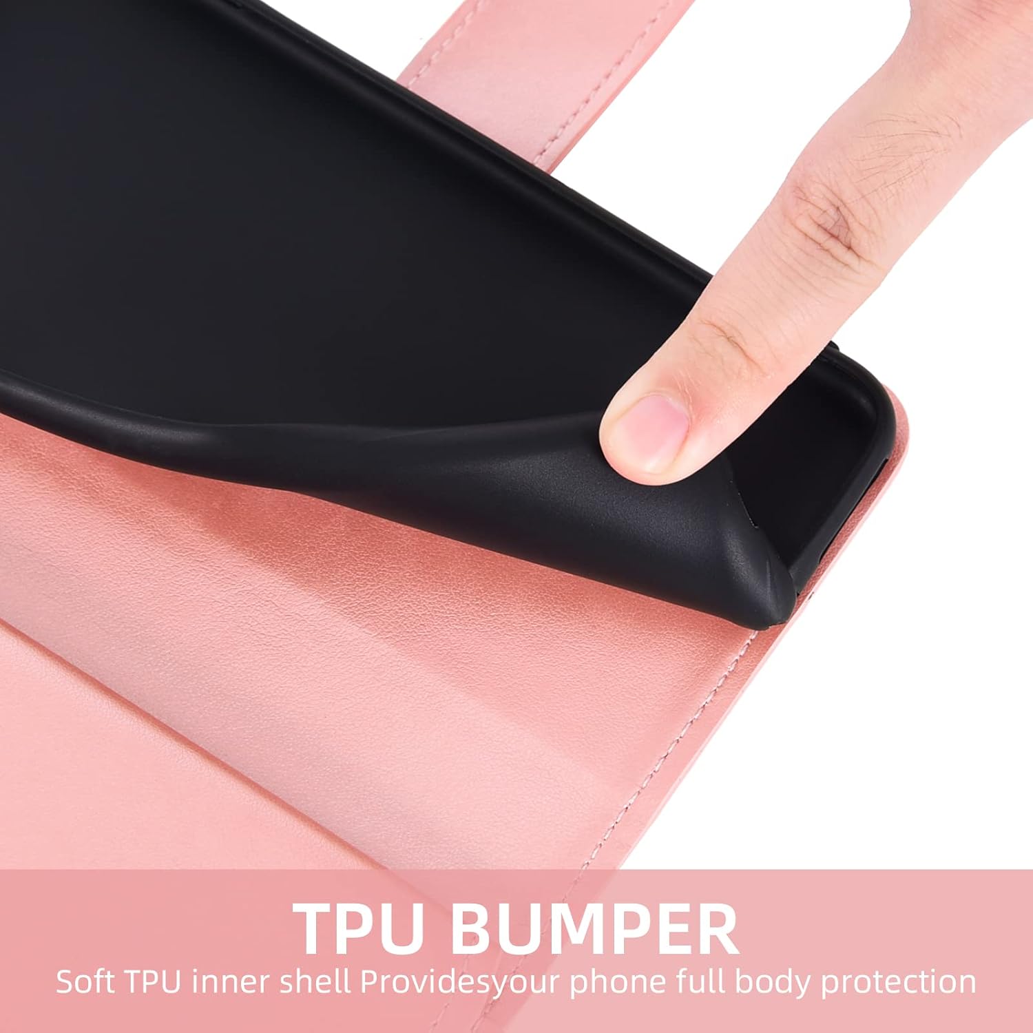 Asuwish Compatible con iPhone 6plus 6splus 66s Plus Funda tipo cartera y protector de pantalla de vidrio templado con tapa para iPhone 6 6+ iPhone6s