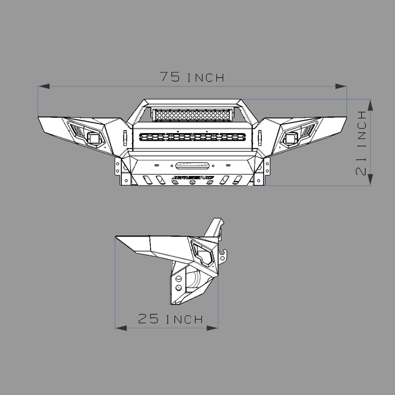 Parachoques delantero apto para Toyota Tacoma 2005-2015 (2. generación) negro de textura fina