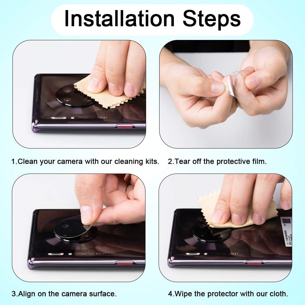 Orzero Paquete de 3 protectores de lente de cámara compatibles con Google Pixel 8 Pro, vidrio templado 9H de alta definición, antiarañazos, sin