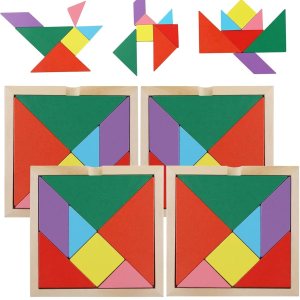 3 otters Bloques de rompecabezas de madera, 28 piezas coloridos 3D rompecabezas IQ juego de madera geométrica rompecabezas Montessori STEM juguetes 3 otters Bloques de rompecabezas de madera, 28 piezas coloridos 3D rompecabezas IQ juego de madera geométrica rompecabezas Montessori STEM juguetes