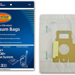 EnviroCare Bolsas de repuesto para aspiradora de microfiltración diseñadas para adaptarse a recipientes Hoover H30+, 5 bolsas y 3 filtros EnviroCare Bolsas de repuesto para aspiradora de microfiltración diseñadas para adaptarse a recipientes Hoover H30+, 5 bolsas y 3 filtros